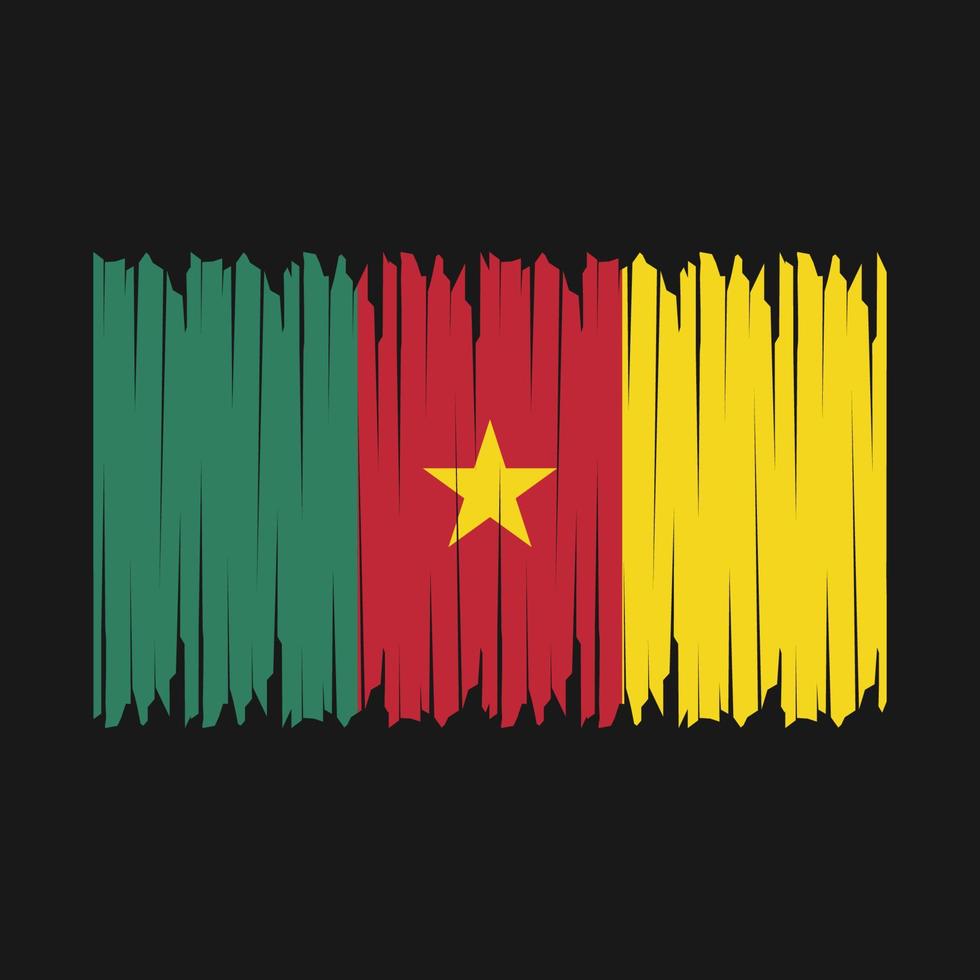 Cameroon Flag Brush vector