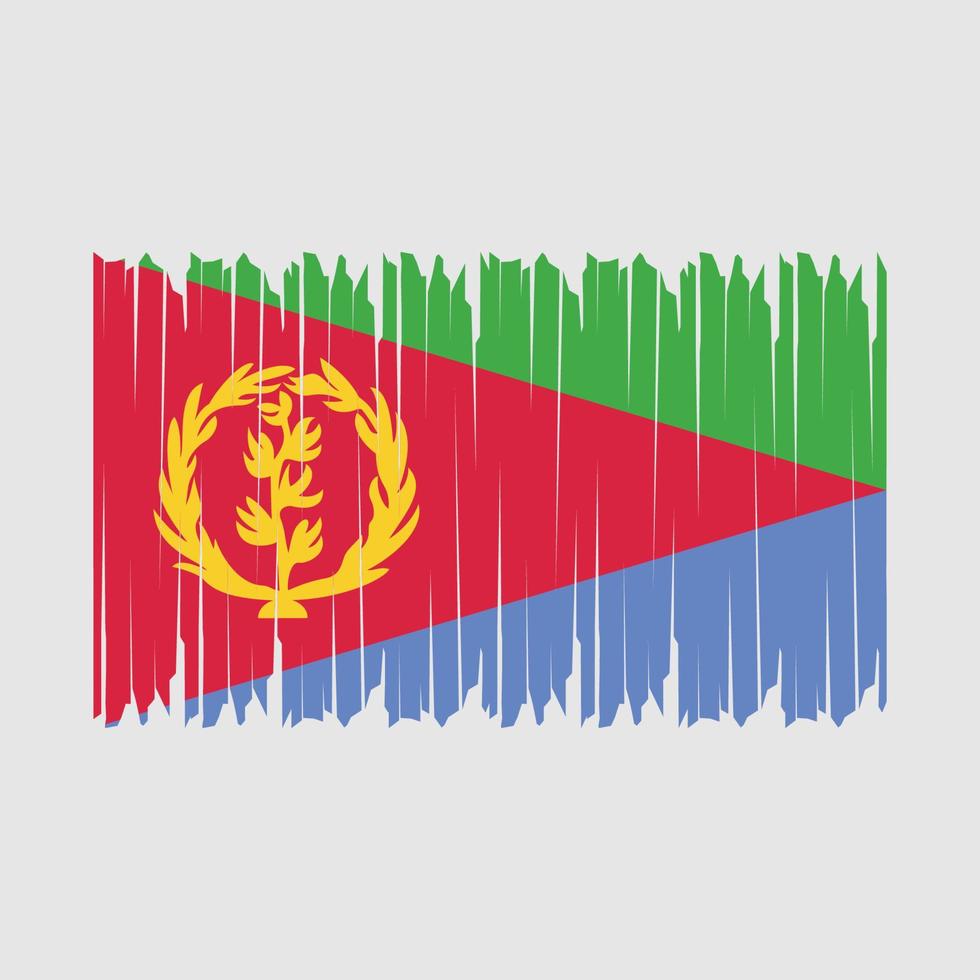 cepillo de bandera de eritrea vector