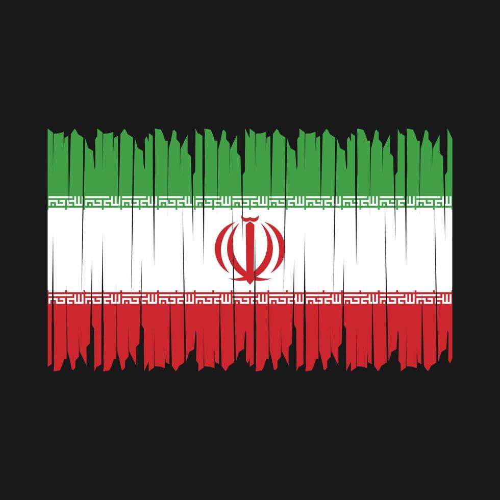 Iran Flag Brush vector