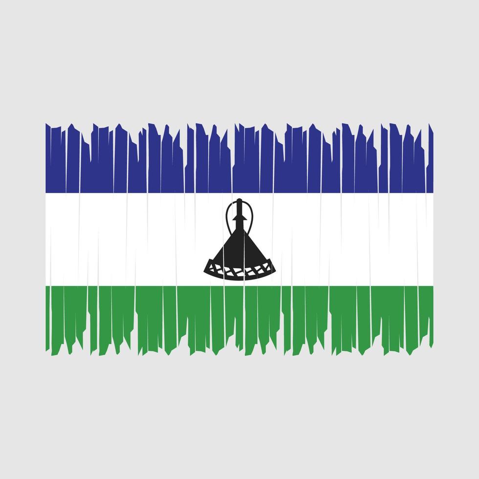 Lesotho Flag Brush vector