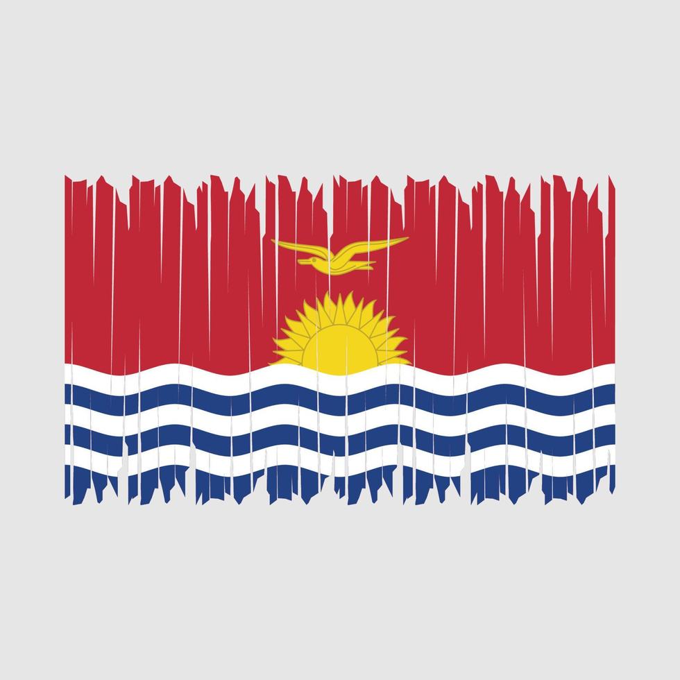 cepillo de bandera de kiribati vector