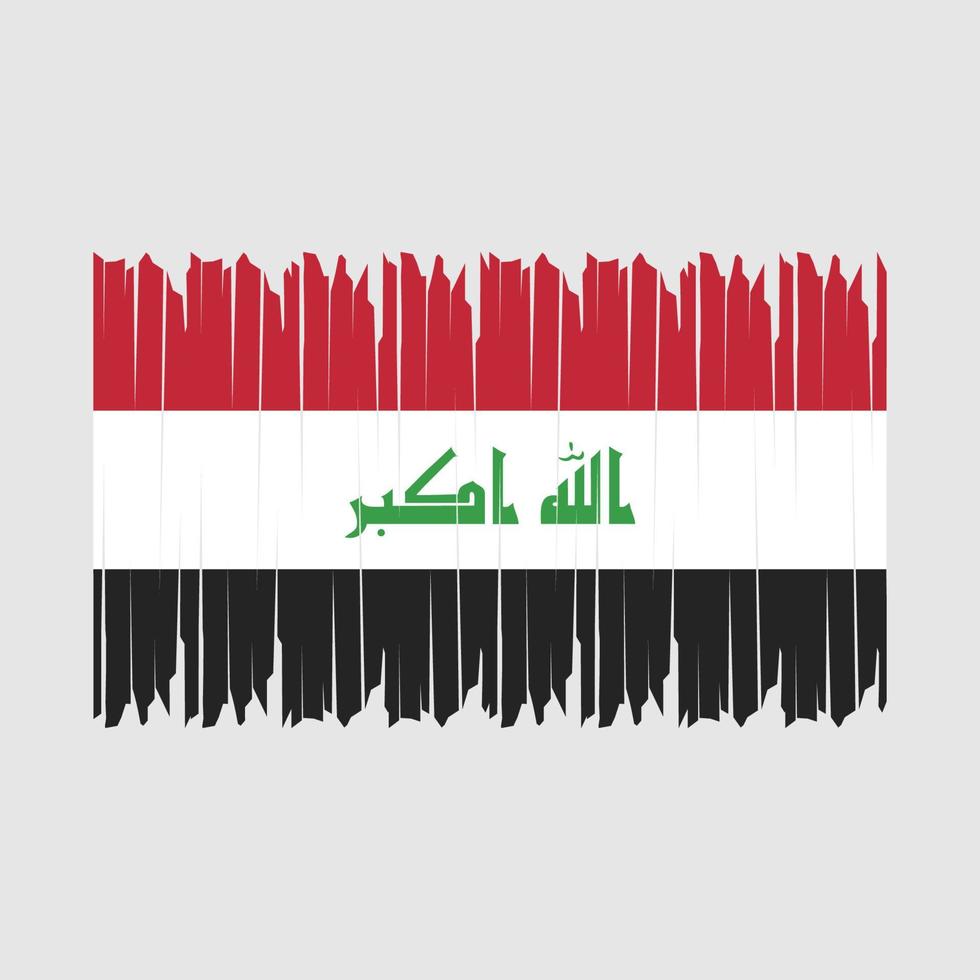 Iraq Flag Brush vector