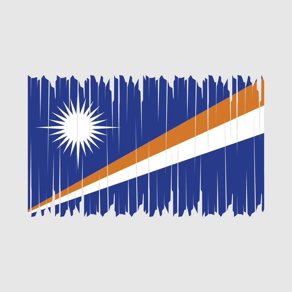 Marshall Islands Flag Brush vector