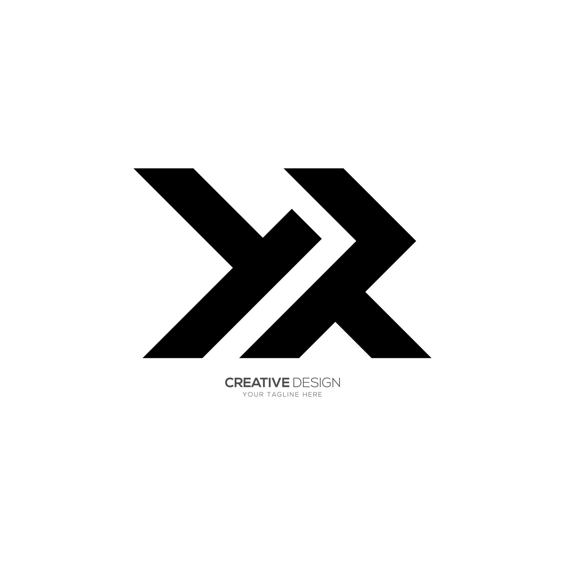 Letter M Logo Creative Monogram Gothic Style, 3d Effect Wave Shape