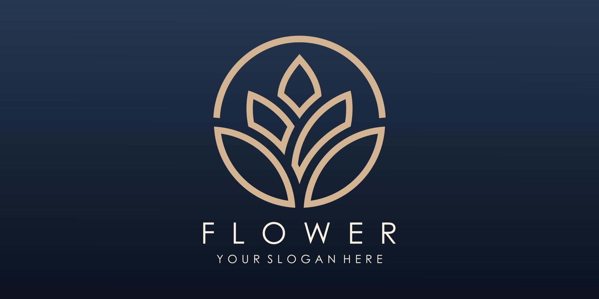 loto flor yoga logo diseño vector. vector