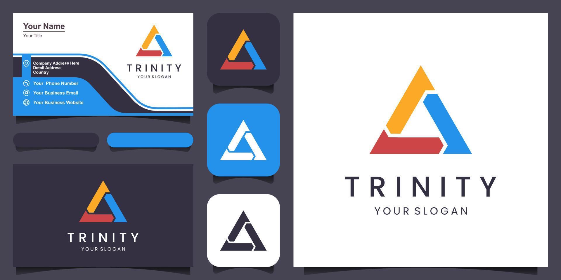 Trinity Icon Vector Logo Template Illustration Design.