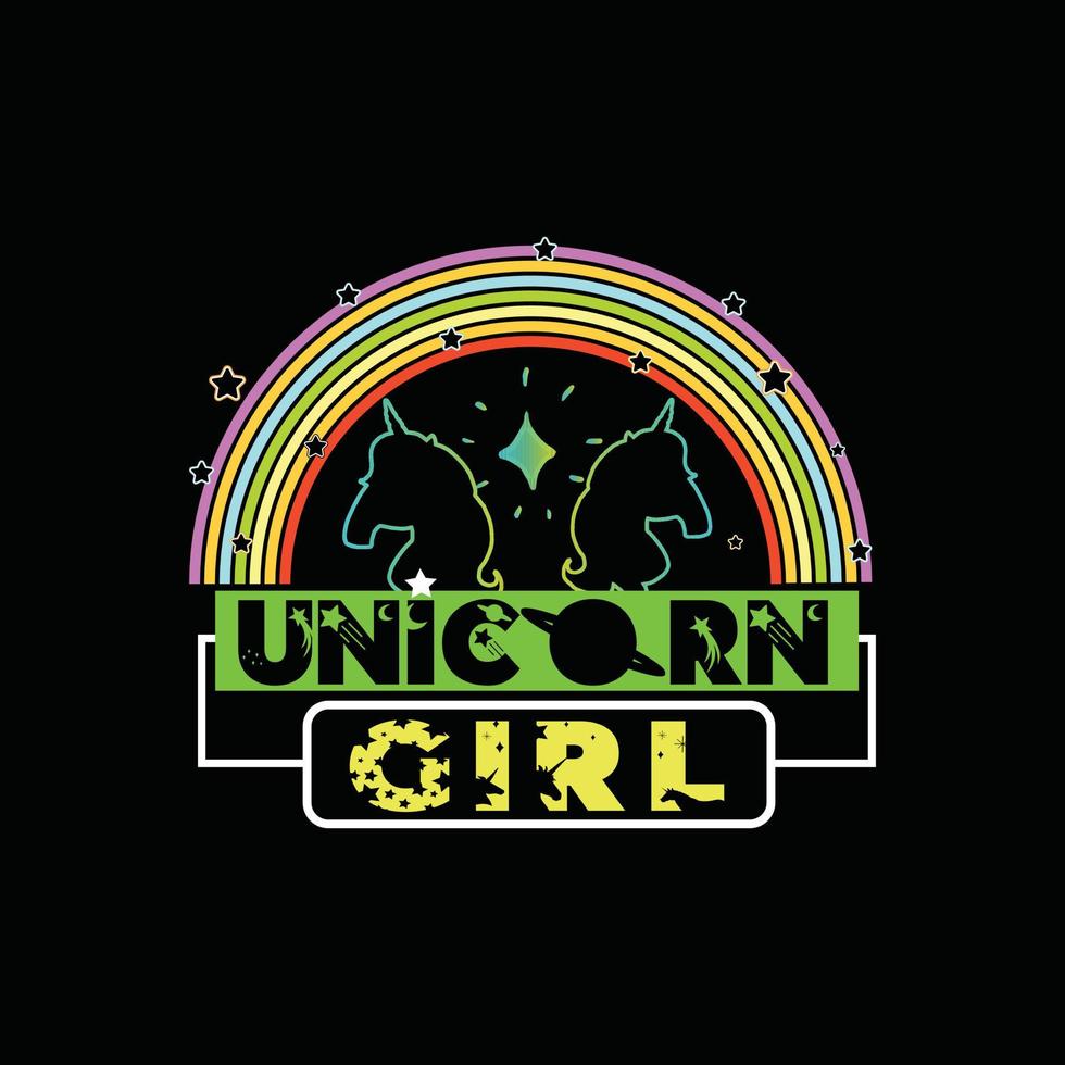 Unicorn Girl vector t-shirt design. Easter t-shirt design. Can be used for Print mugs, sticker designs, greeting cards, posters, bags, and t-shirts