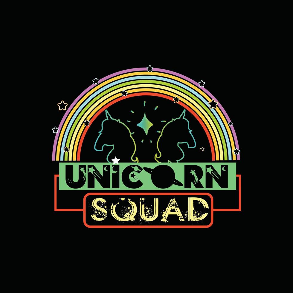 Unicorn Squad vector t-shirt design. Easter t-shirt design. Can be used for Print mugs, sticker designs, greeting cards, posters, bags, and t-shirts