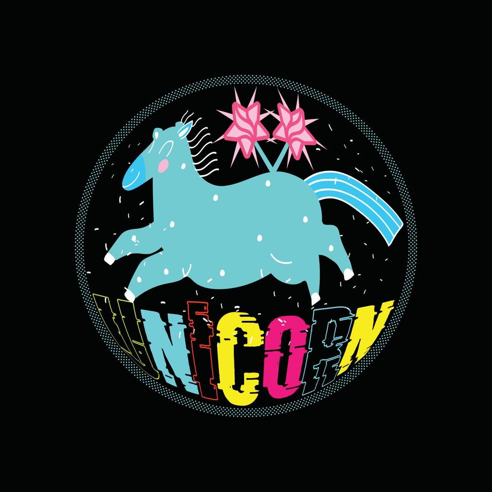 unicornio vector camiseta diseño. Pascua de Resurrección camiseta diseño. lata ser usado para impresión tazas, pegatina diseños, saludo tarjetas, carteles, bolsas, y camisetas