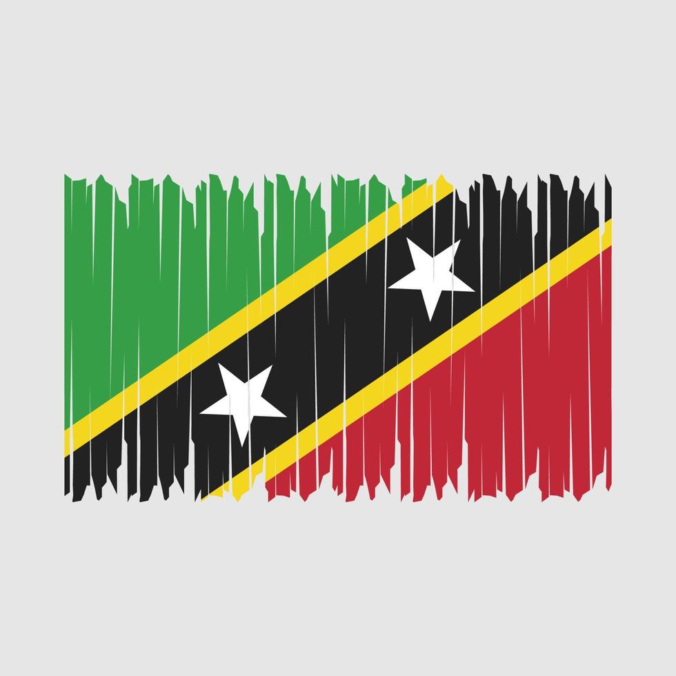 Saint Kitts Flag Brush vector