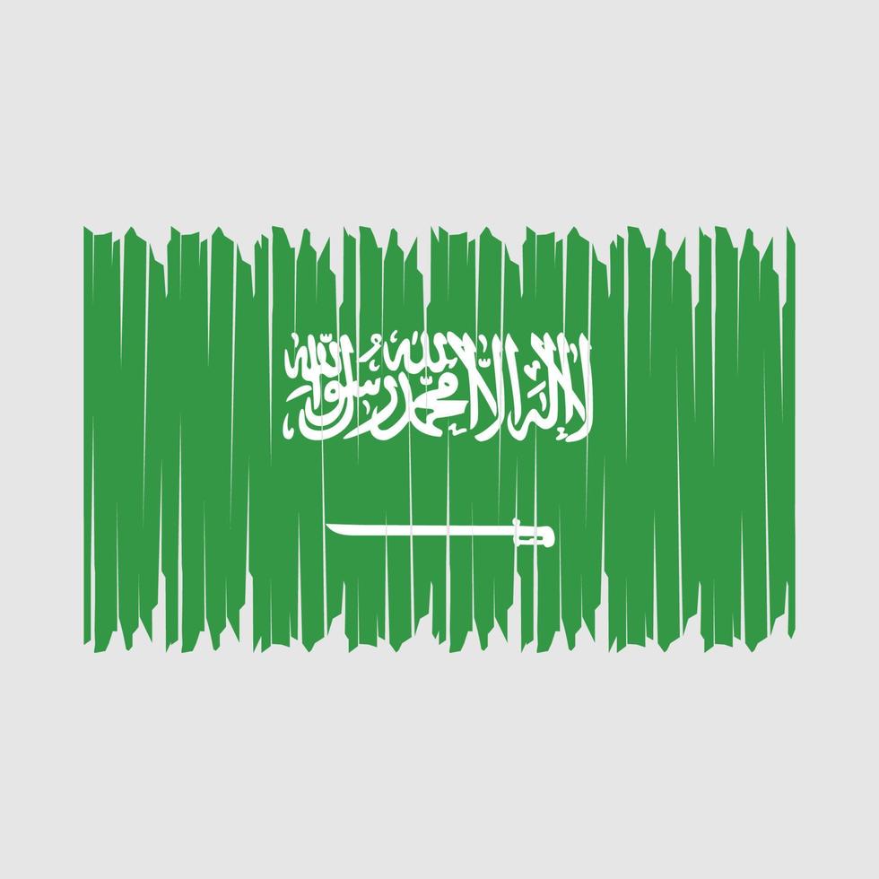 cepillo de bandera de arabia saudita vector