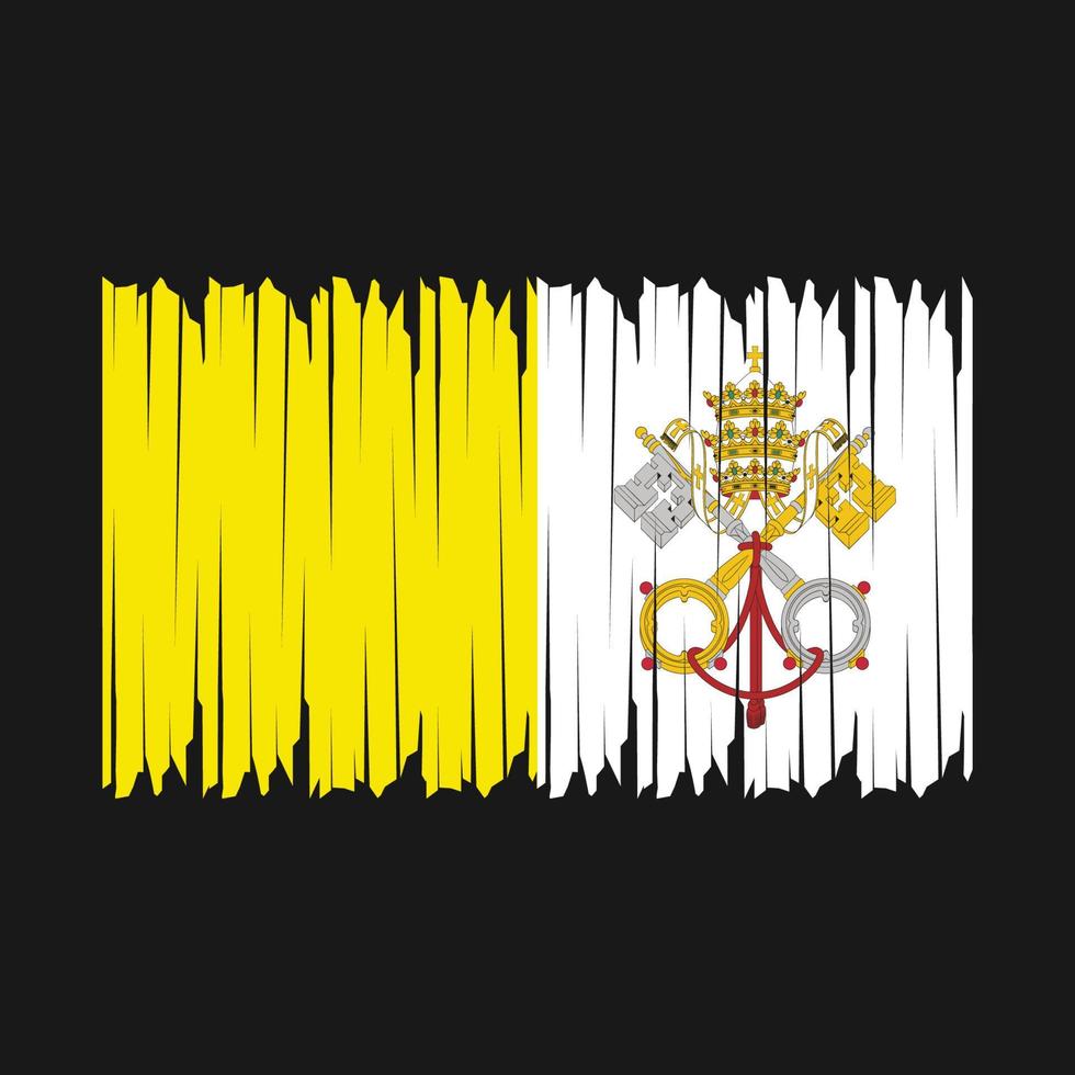 cepillo de la bandera del vaticano vector