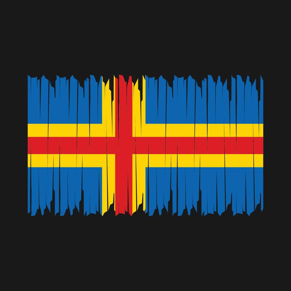 cepillo de bandera de las islas aland vector