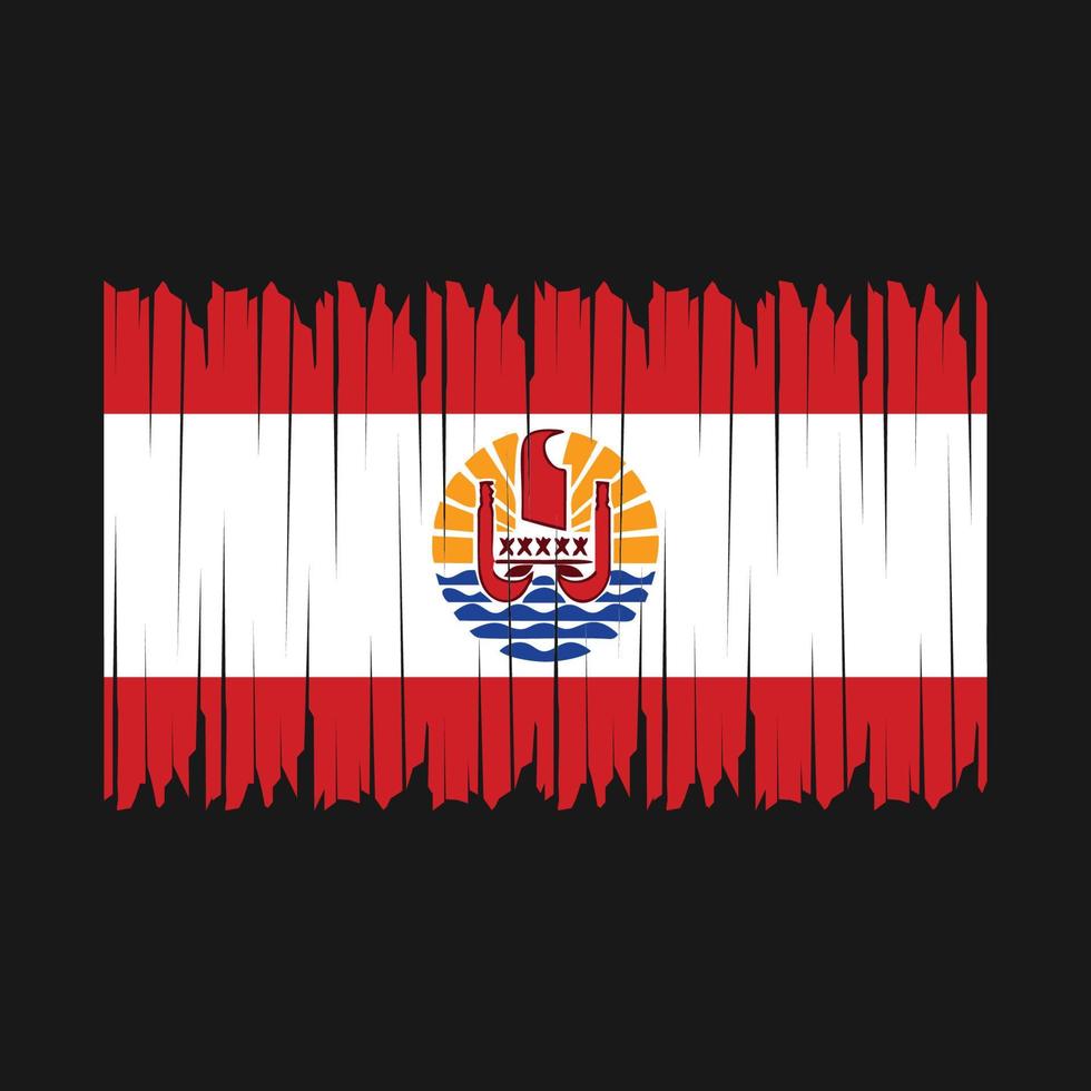 French Polynesia Flag Brush vector