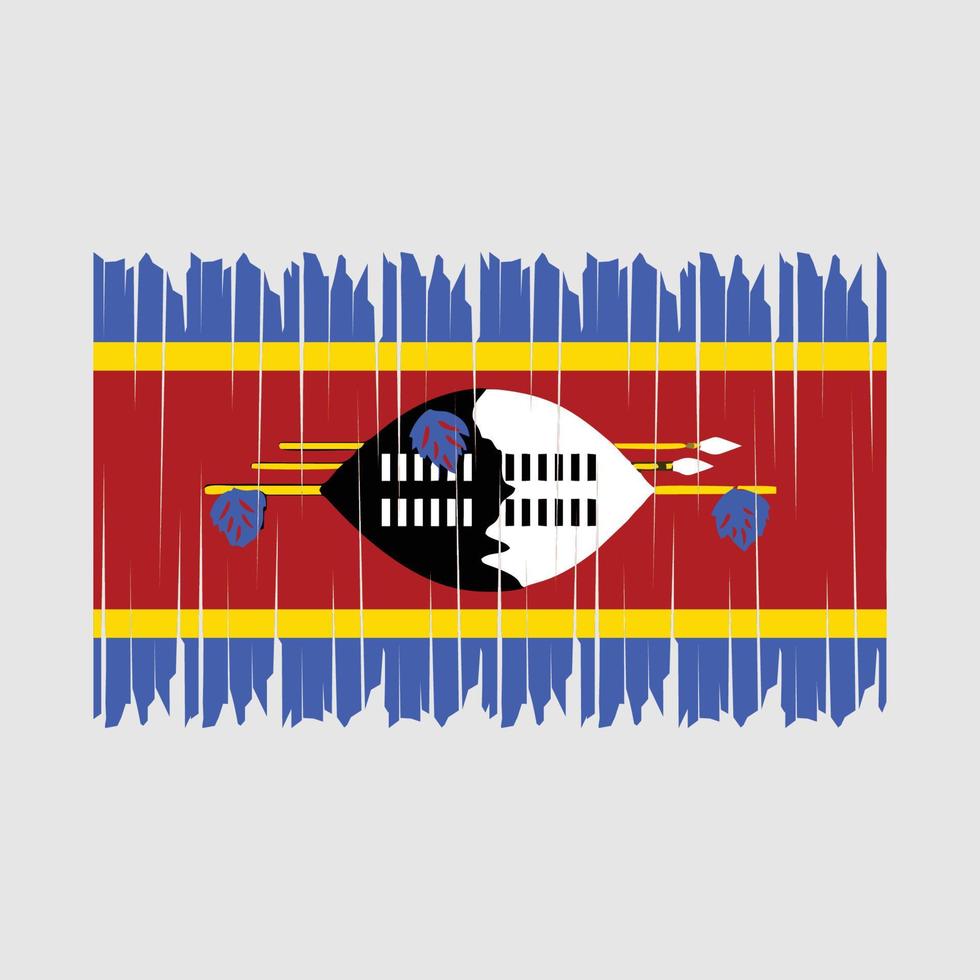 Swaziland Flag Brush vector