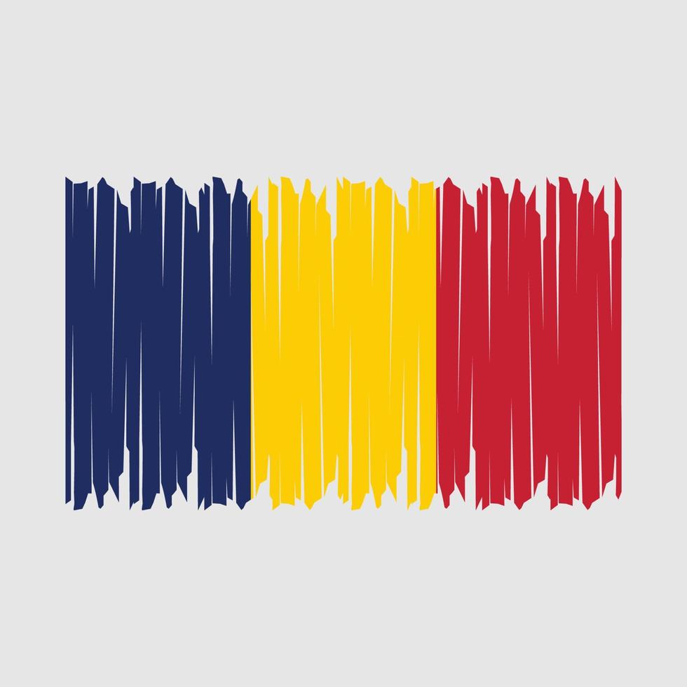 Chad Flag Brush vector