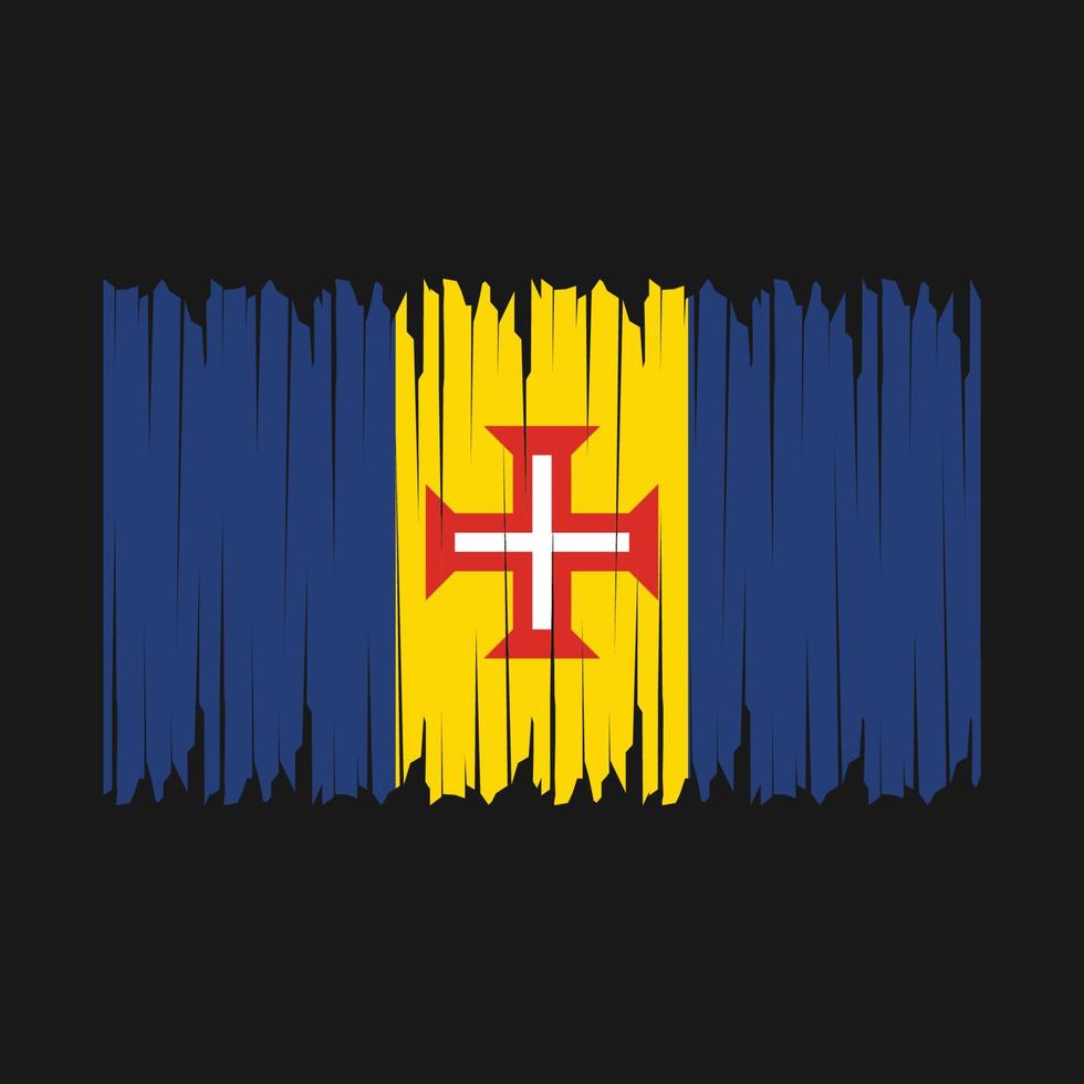 Madeira Flag Brush vector