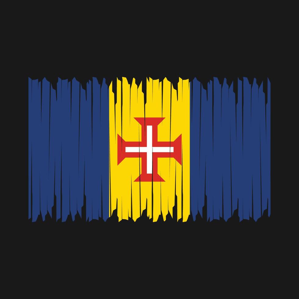 cepillo de la bandera de Madeira vector