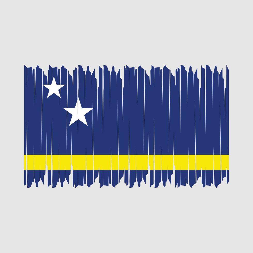 Curacao Flag Brush vector