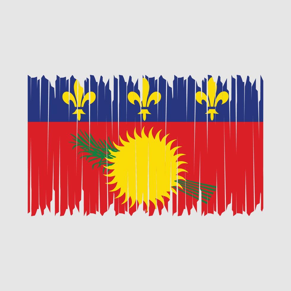 Guadeloupe Flag Brush vector