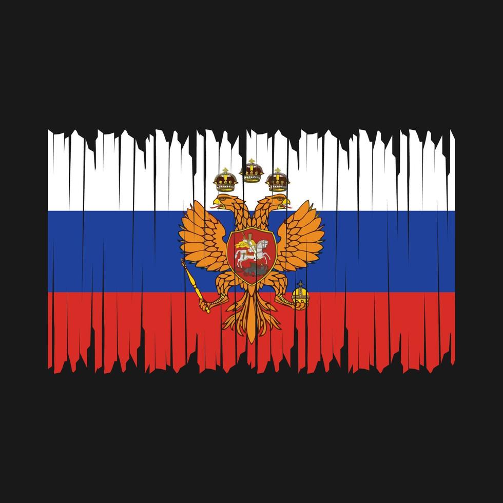 cepillo de bandera de rusia vector