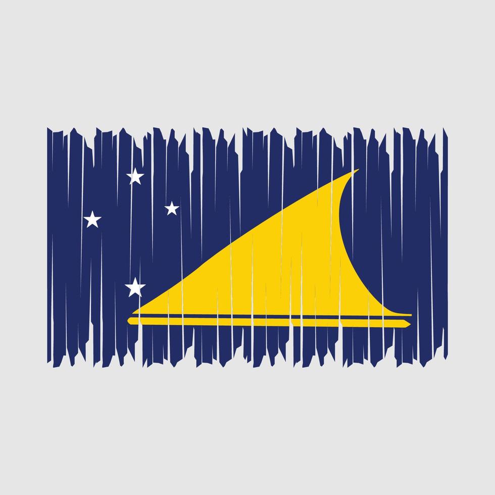 Tokelau Flag Brush vector