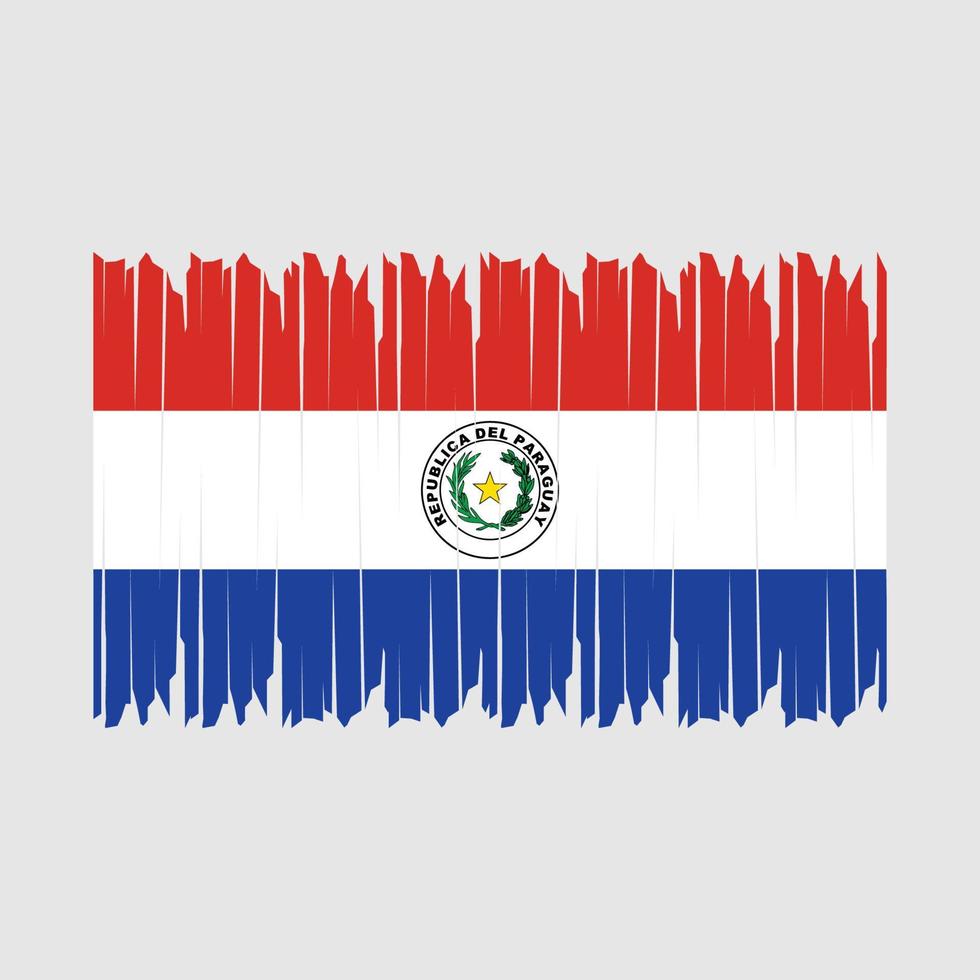 cepillo de bandera de paraguay vector