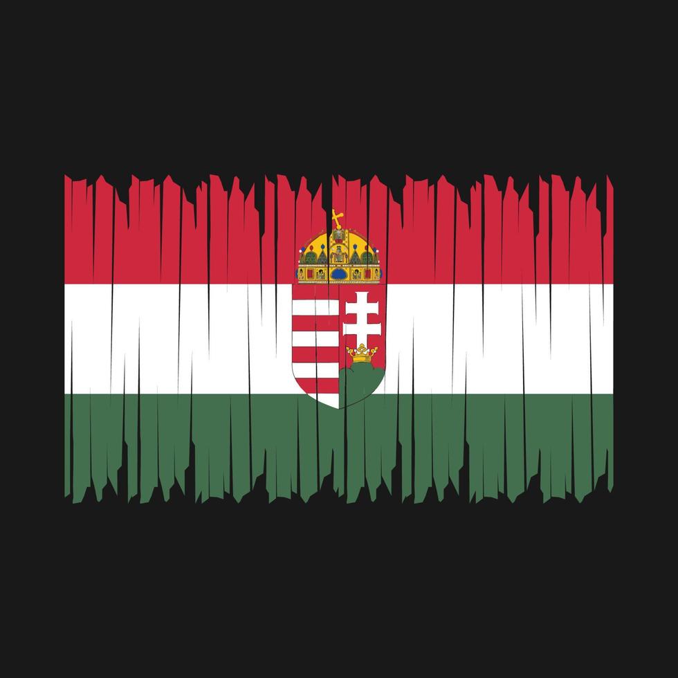 Hungary Flag Brush vector