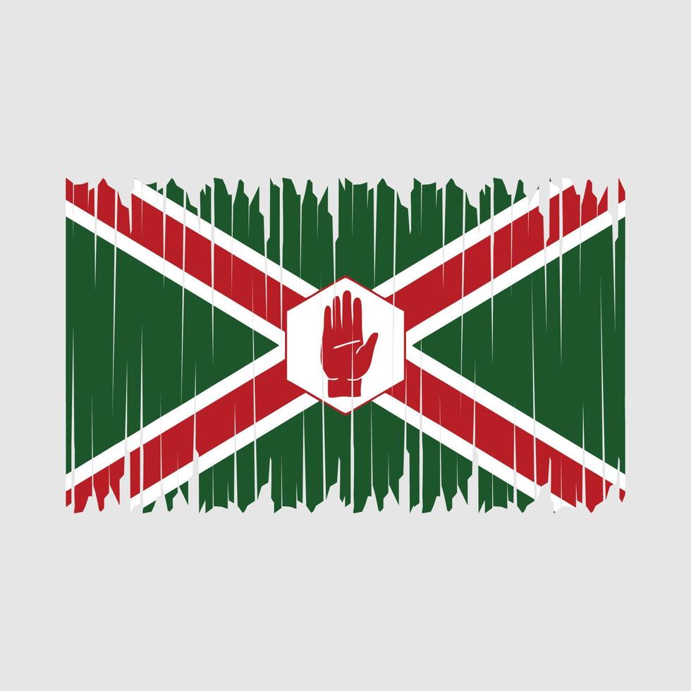 pincel de bandera de irlanda del norte vector