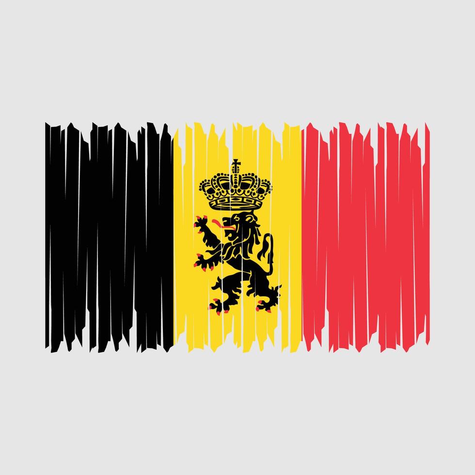 cepillo de bandera de bélgica vector