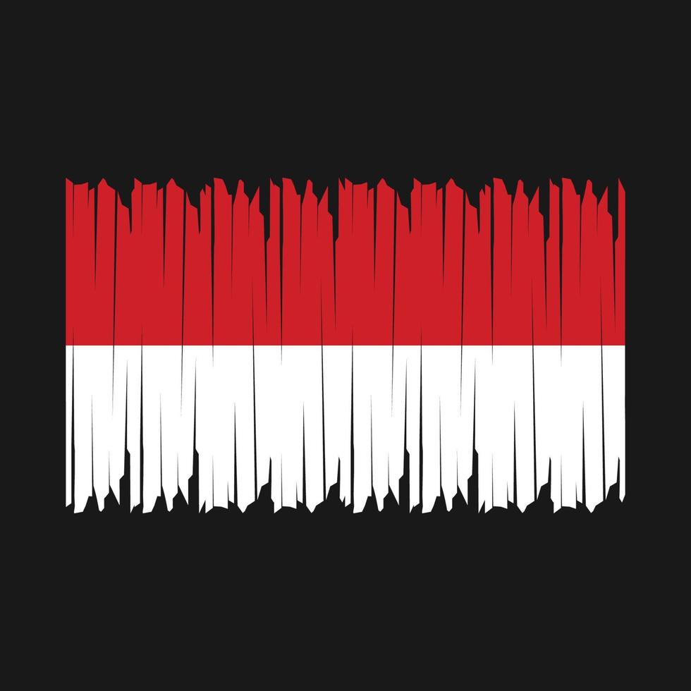 Monaco Flag Brush vector