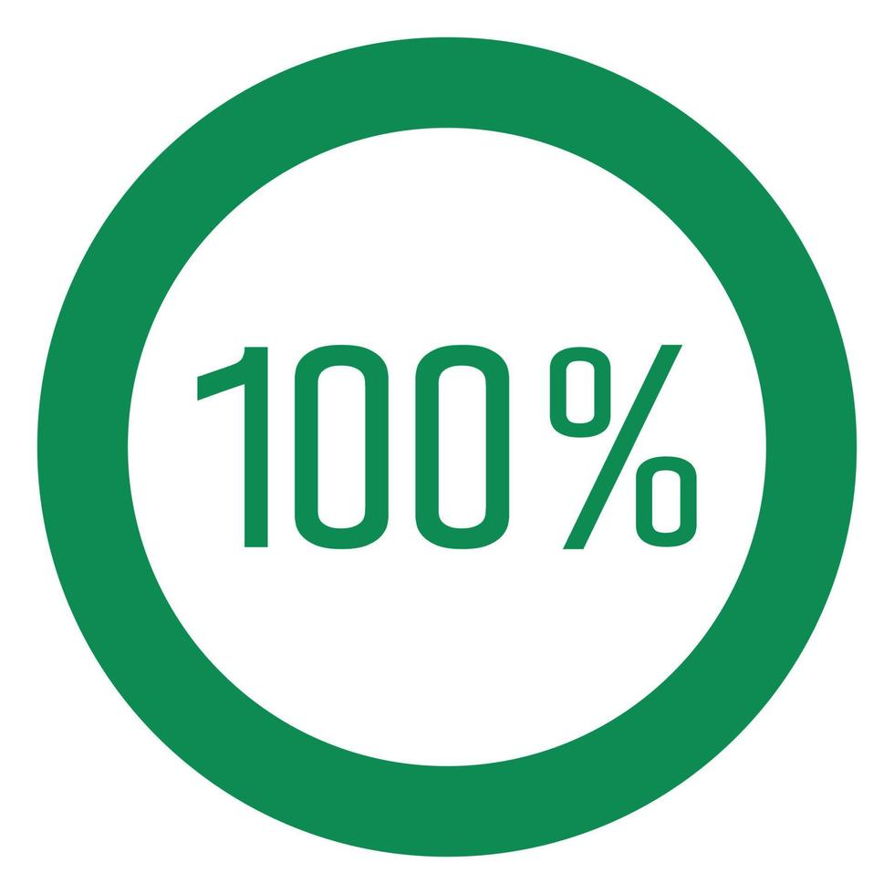100 Percent Circle Graph 21582511 Vector Art at Vecteezy