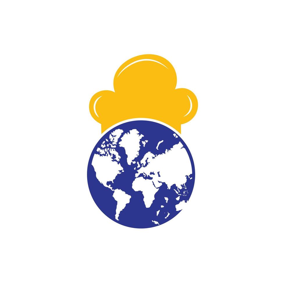 Global chef vector logo design.