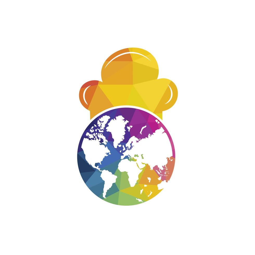 Global chef vector logo design.