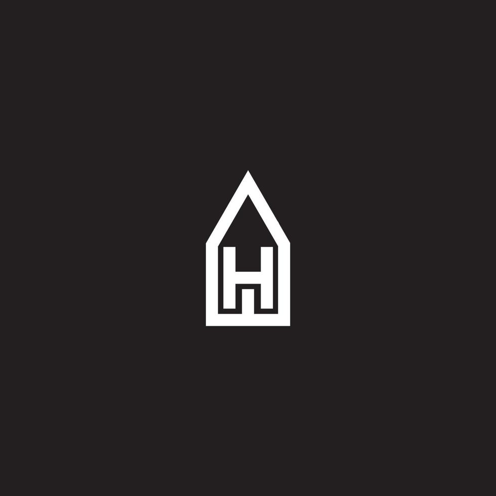 real estate letter H house logo vector