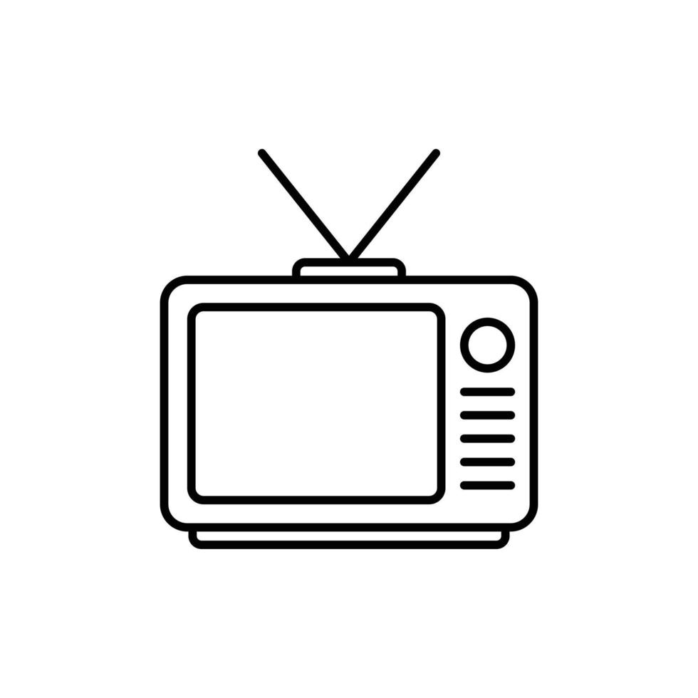eps10 vector televisión línea Arte icono o logo aislado en blanco antecedentes