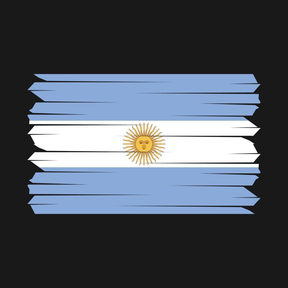 cepillo de bandera argentina vector