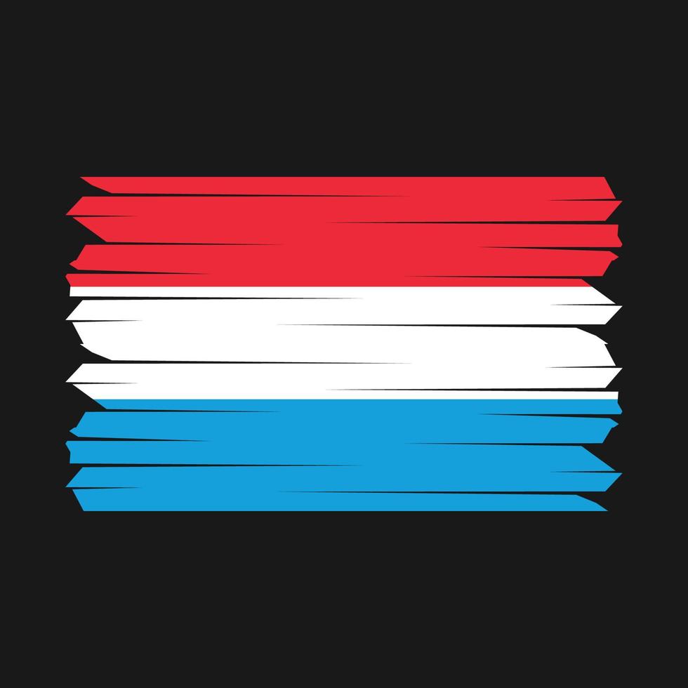Luxembourg Flag Brush vector