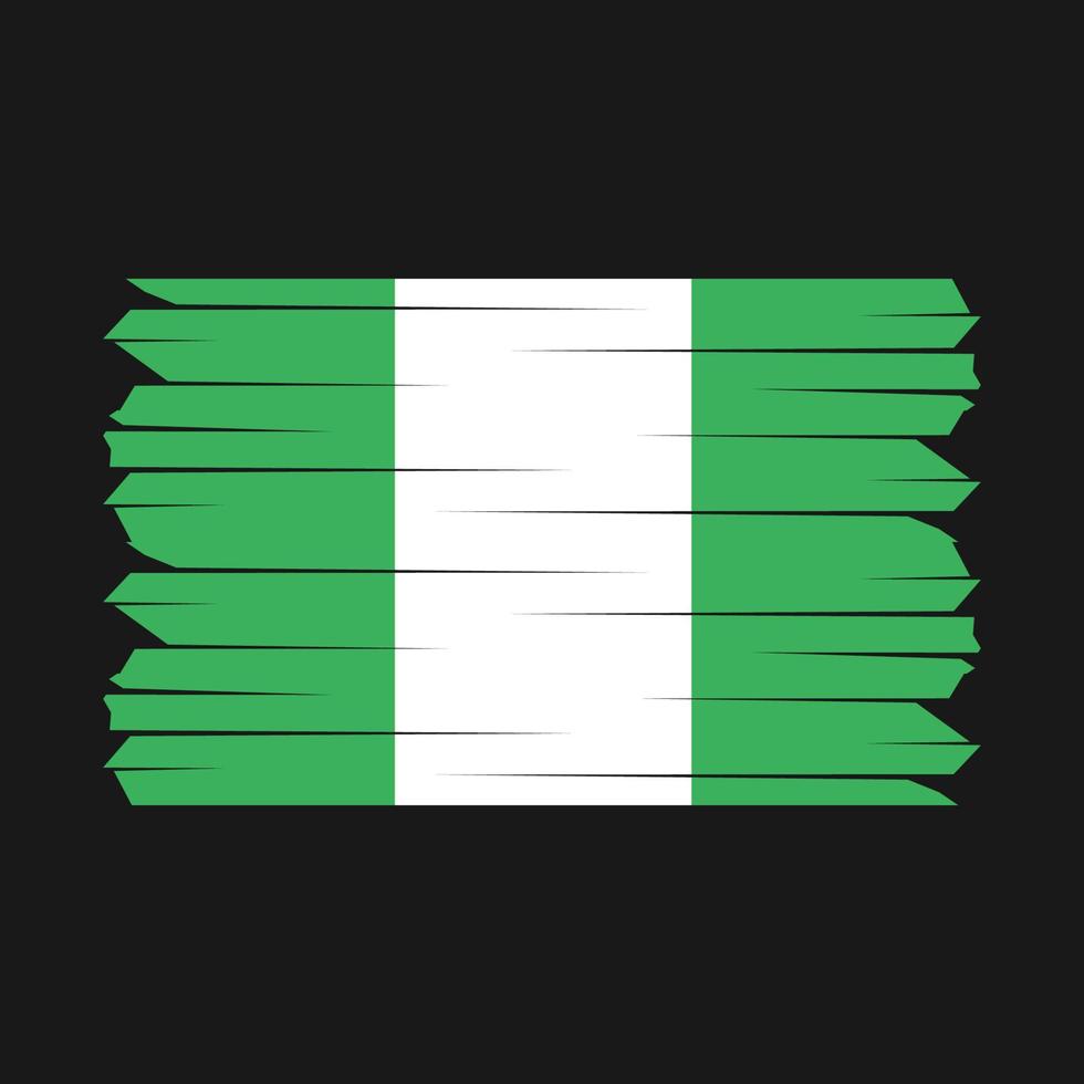Nigeria Flag Brush vector
