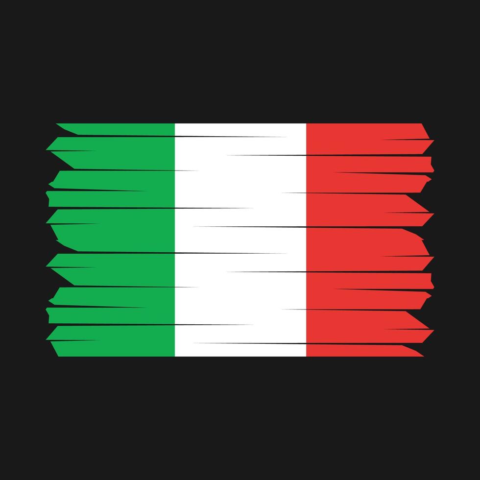 Italy Flag Brush vector