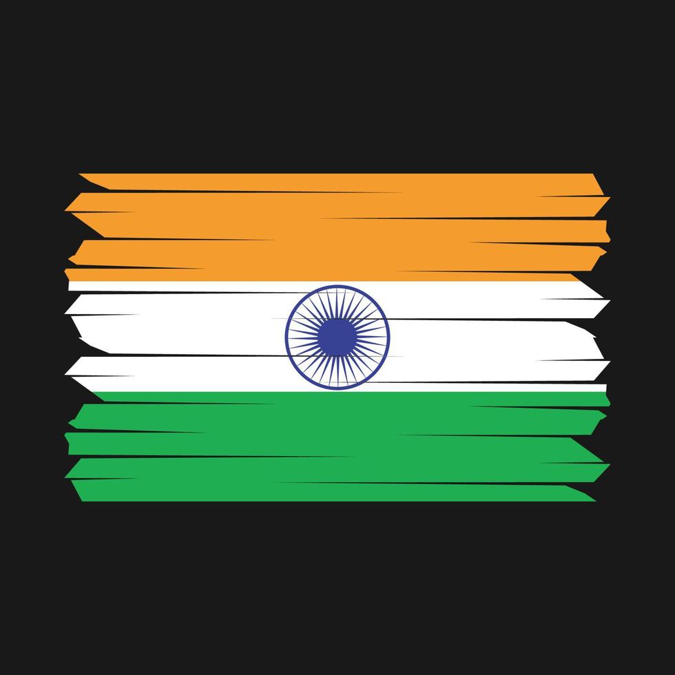 India Flag Brush vector