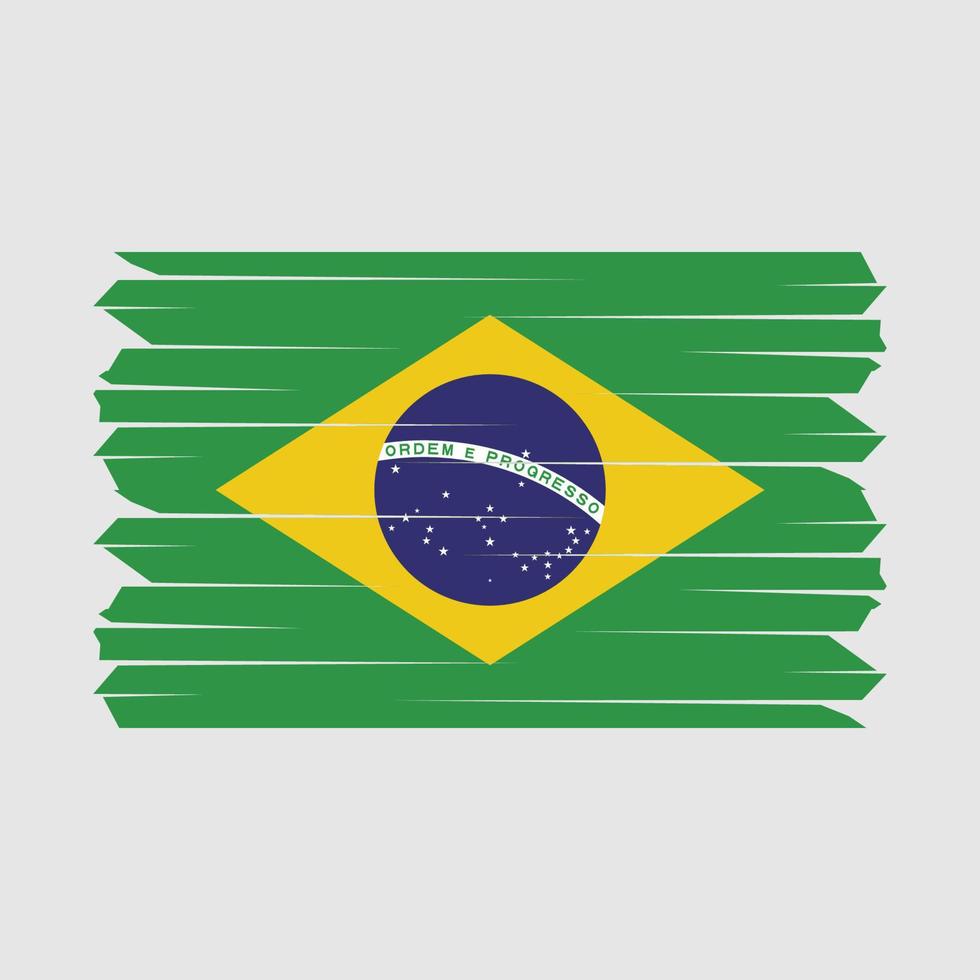 cepillo de bandera de brasil vector