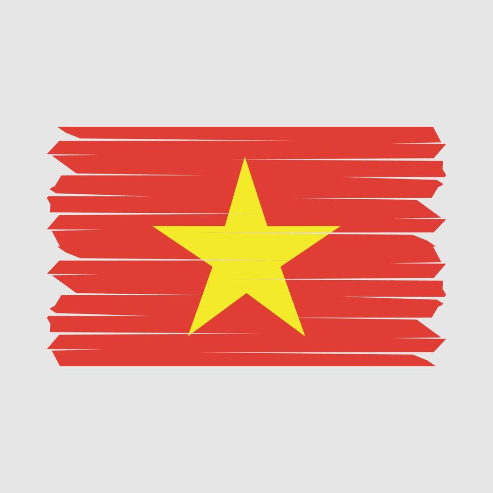 Vietnam Flag Brush vector