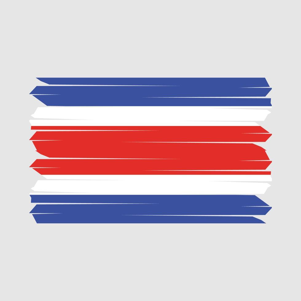 Costa Rica Flag Brush vector