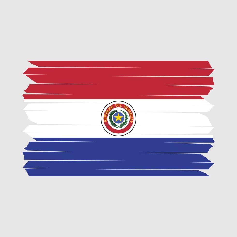 cepillo de bandera de paraguay vector