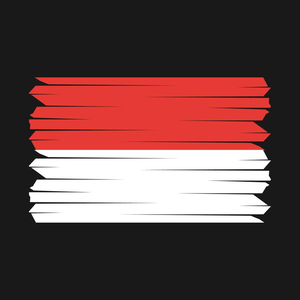 Indonesia Flag Brush vector