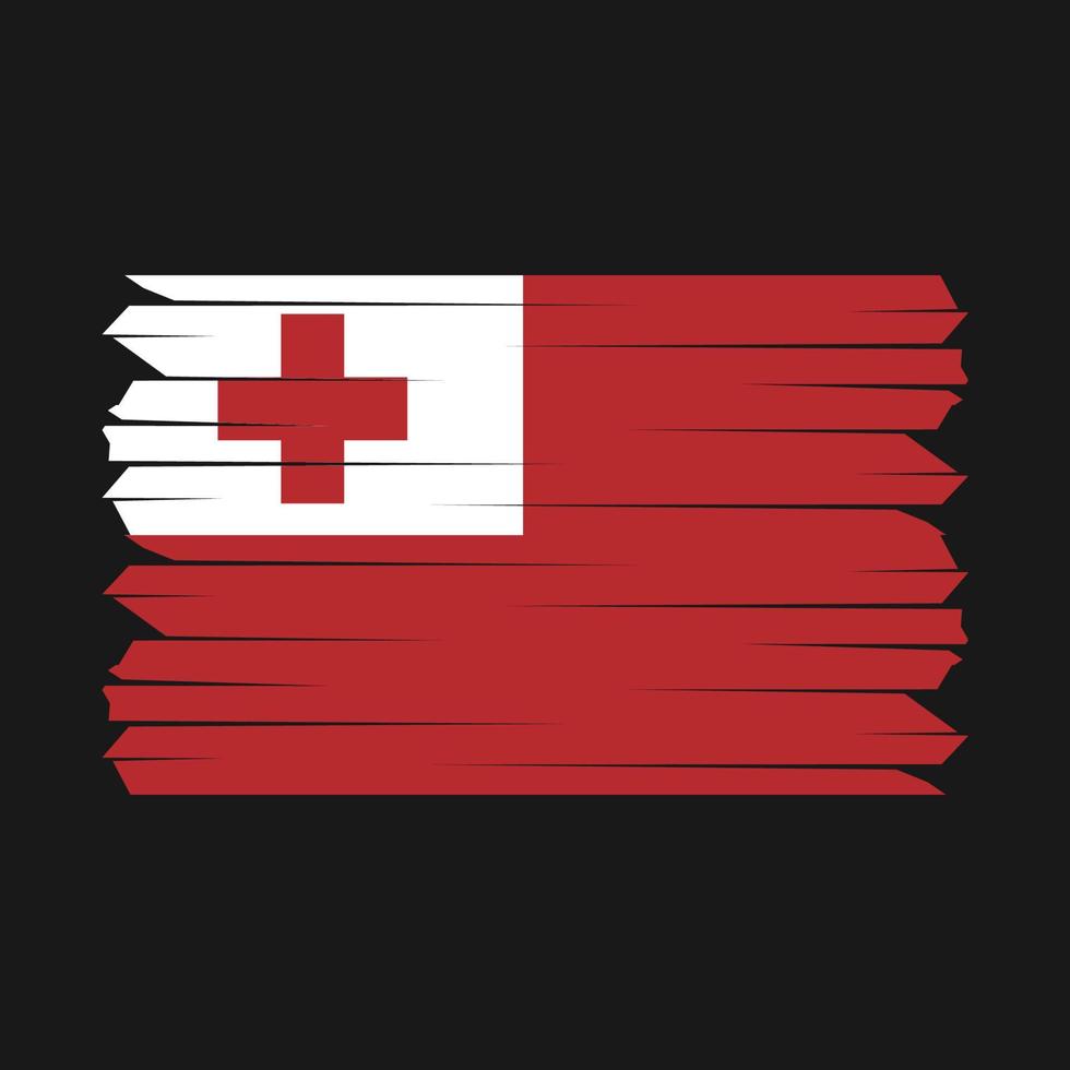 Tonga Flag Brush vector