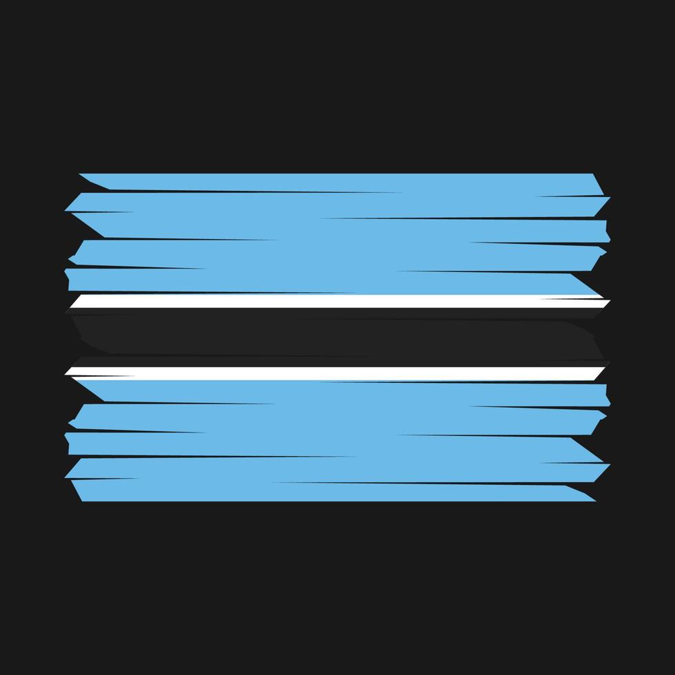 Botswana Flag Brush vector
