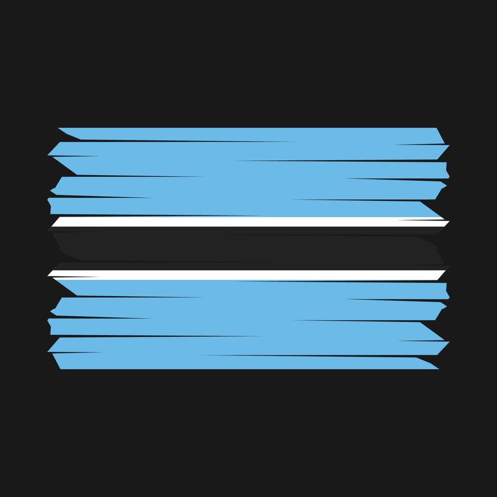 Botswana Flag Brush vector