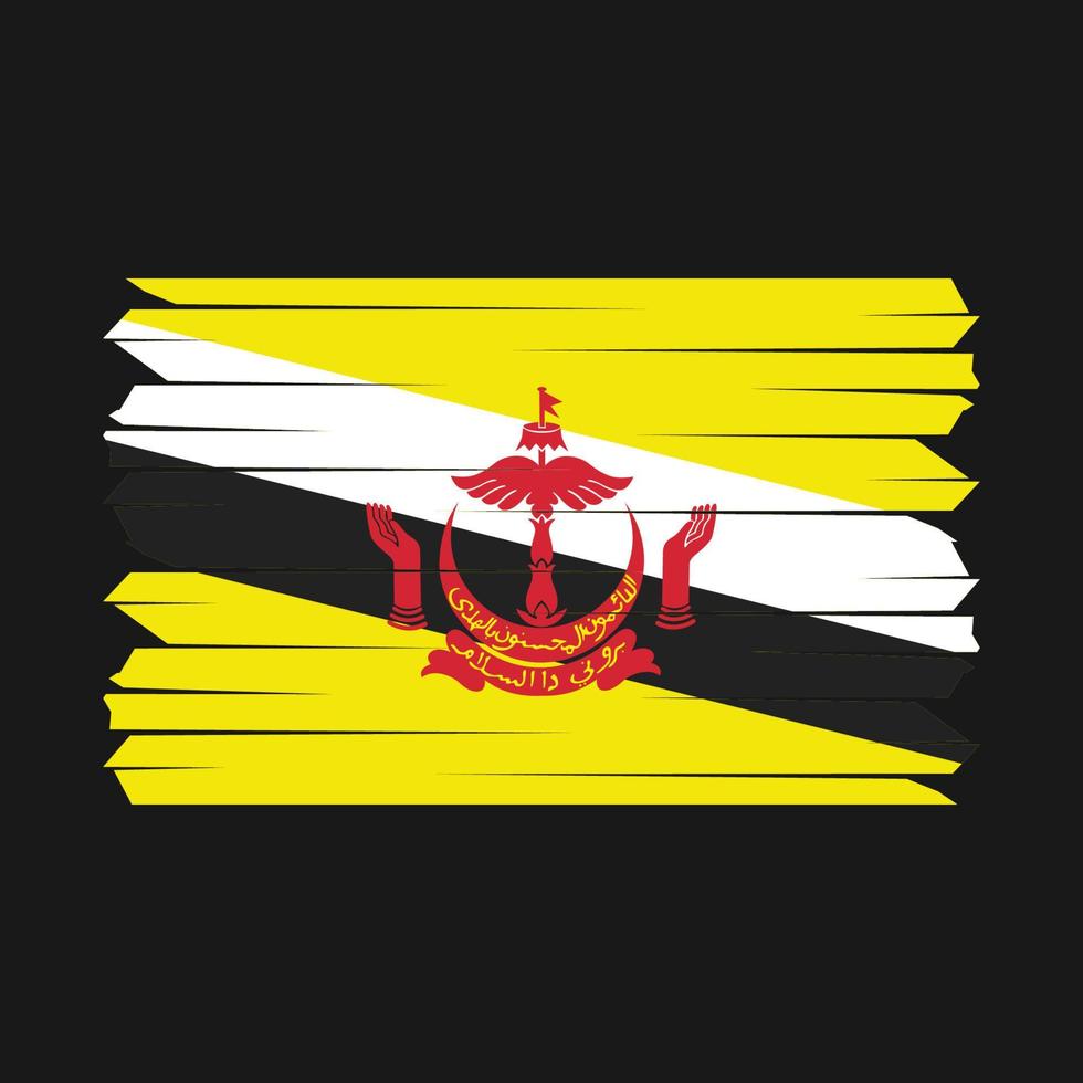 Brunei Flag Brush vector